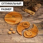 Подарочный набор деревянной посуды Adelica «Инь-янь», менажница 2 шт, поднос, подсвечник 2 шт, берёза - Фото 3