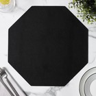 Салфетка кухонная «Тэм», 38×38 см, цвет чёрный, восьмиугольник - Фото 4
