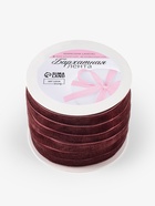 Лента бархатная, 10 мм, 18±1 м, коричневая №119 - Фото 4