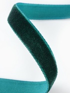Лента бархатная, 10 мм, 18±1 м, зелёная №165 - Фото 3