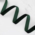 Лента бархатная, 15 мм, 18 ± 1 м, цвет зелёный №165 - Фото 2