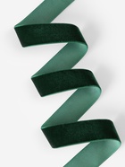Лента бархатная, 25 мм, 18±1 м, зелёная №165 - Фото 2