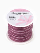 Лента бархатная, 10 мм, 18±1 м, сиреневая №199 - Фото 4