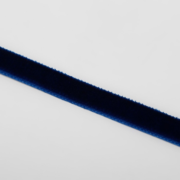 Лента бархатная, 6 мм, 18 ± 1 м, цвет синий №47