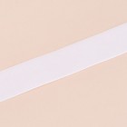 Лента бархатная, 25 мм, 18 ± 1 м, цвет белый №01 - фото 9371367
