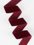 Лента бархатная, 25 мм, 18±1 м, бордовая №46 - Фото 2