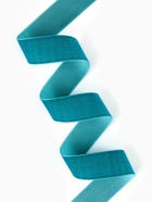 Лента бархатная, 25 мм, 18±1 м, зелёная №72 - Фото 2