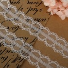 Кружево капроновое, 25 мм, 10±1 м, белое - Фото 2