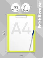 Планшет пластиковый с зажимом А4, 1.3 мм, ErichKrause Matt Neon, микс - Фото 4