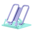 Подставка для книг с держателем ErichKrause Base, Pastel Mint, пластиковая, мятная с фиолетовым - Фото 1