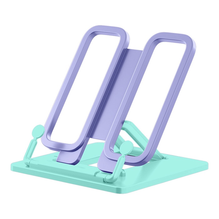 Подставка для книг с держателем ErichKrause Base, Pastel Mint, пластиковая, мятная с фиолетовым - Фото 1