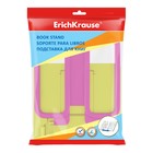 Подставка для книг с держателем ErichKrause Base, Neon Solid, пластиковая, желтая с розовым - Фото 2