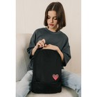Рюкзак текстильный «Сердце», 46х30х10 см, вертик карман, цвет чёрный - Фото 10