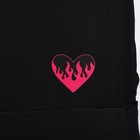 Рюкзак текстильный «Сердце», 46х30х10 см, вертик карман, цвет чёрный - Фото 4