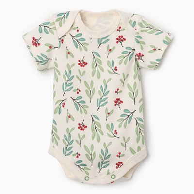 Боди детское «Крошка Я» Christmas, рост 74-80 см, молочное