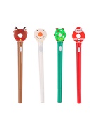 Ручка-прикол «Новый год», световая, синий/чёрный стержень, шариковая, МИКС - Фото 1