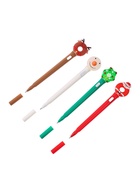 Ручка-прикол «Новый год», световая, синий/чёрный стержень, шариковая, МИКС - Фото 3