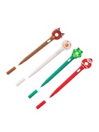 Ручка-прикол «Новый год», световая, синий/чёрный стержень, шариковая, МИКС - Фото 3