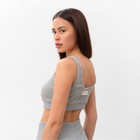 Костюм женский (топ, велосипедки) MIST, размер 44-46, серый - фото 50417765