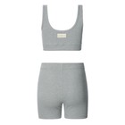 Костюм женский (топ, велосипедки) MIST, размер 44-46, серый - фото 50417775