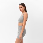 Костюм женский (топ, велосипедки) MIST, размер 44-46, серый - фото 50417766