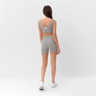 Костюм женский (топ, велосипедки) MIST, размер 44-46, серый - фото 50417767