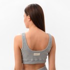 Костюм женский (топ, велосипедки) MIST, размер 44-46, серый - фото 50417770