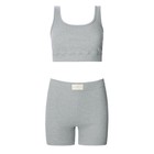 Костюм женский (топ, велосипедки) MIST, размер 44-46, серый - фото 50417771