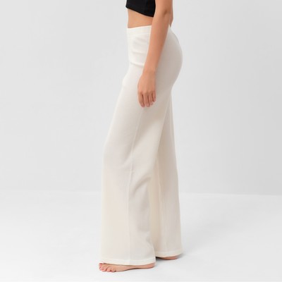 Брюки домашние женские KAFTAN Basic line, размер 42, молочные