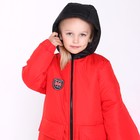 Куртка демисезонная детская, цвет красный, рост 92-98 см - Фото 6