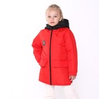Куртка демисезонная детская, цвет красный, рост 128-134 см - Фото 2