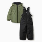 Костюм демисезонный детский (куртка/полукомб), цвет хаки, рост 80-86 см - фото 10871166