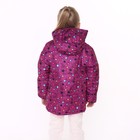 Куртка для девочки, цвет малиновый/звёздочки, рост 110-116 см - Фото 4