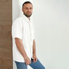 Рубашка мужская, цвет белый, размер 54 - Фото 4
