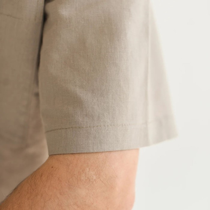 Рубашка мужская, цвет бежевый, размер 52 65674