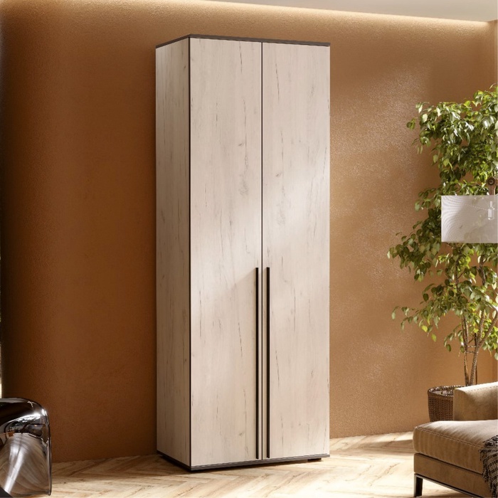 Шкаф двухстворчатый «Норд», 800×510×2236 мм, цвет дуб крафт белый - Фото 1