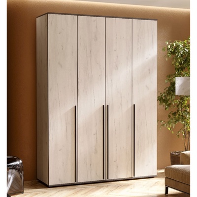 Шкаф четырехстворчатый «Норд», 1600×510×2236 мм, цвет дуб крафт белый