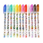 Набор гелевых ручек Calligrata, 12 цветов, металлик, узел 0.5 мм, корпус с рисунком, в блистере на кнопке - Фото 11