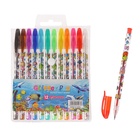 Набор гелевых ручек Calligrata, 12 цветов, металлик, узел 0.5 мм, корпус с рисунком, в блистере на кнопке - Фото 19