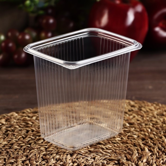 Контейнер одноразовый «Южуралпак», КР-12, пластик, 500 мл, 11.2×8.6×10.5 см, прозрачный - Фото 1