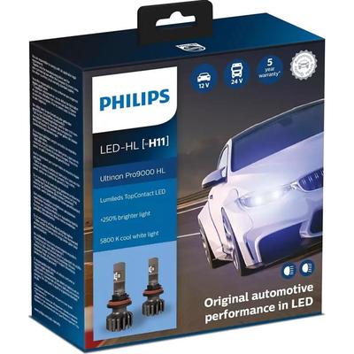 Лампа Philips H11 /H8/H16 12/24V-LED 5800K 15W Ultinon Pro9000 LED Fog, 2 шт, 11366U90CWX2