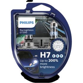 Лампа Philips H7 12 В, 55W (PX26d) (+200% света) Racing Vision GT200 (2шт.) 12972RGTS2