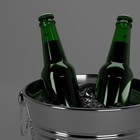 УЦЕНКА Ведро для льда из нержавеющей стали «Айс», 5 л, 22×22 см, серебристое - Фото 5