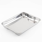 Поднос из нержавеющей стали, 39×29×4,5 см, 430 сталь - Фото 1