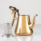 УЦЕНКА Чайник из нержавеющей стали с ситом «Кеннет», 1,5 л, цвет золотой 9905339