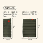 Спальный мешок maclay camping summer, одеяло, 2 слоя, правый, 220х90 см, +10/+25°С - Фото 3