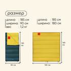 Спальный мешок maclay camping summer, одеяло, 2 слоя, левый, 185х90 см, +10/+25°С - Фото 3