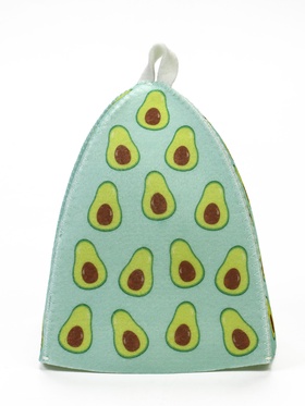 Шапка для бани и сауны «Авокадо», полиэфир, шерсть