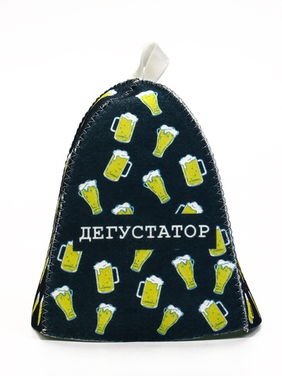 Шапка для бани и сауны «Дегустатор», полиэфир, шерсть