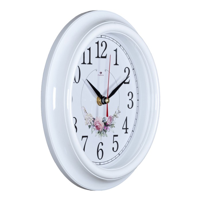 Часы настенные, интерьерные "Венок из роз", d-21 см, бесшумные - фото 1906347721